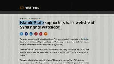 He was hacked by the
terror group supporters, - Cyberwar