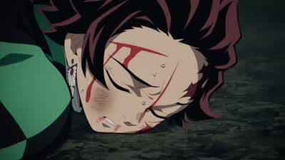 He has a scar on his forehead. - Demon Slayer: Kimetsu no Yaiba