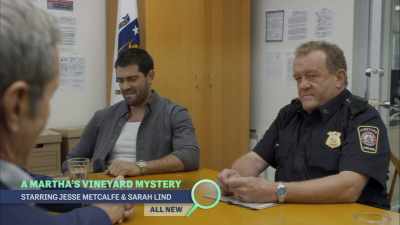 He and his security personnel - A Beautiful Place to Die: A Martha's Vineyard Mystery