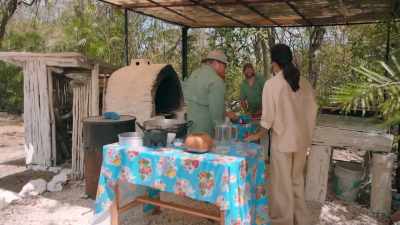 He and his wife, Maria,
make this signature - Eva Longoria: Searching for Mexico