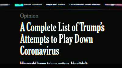 He hits the airwaves,
huddled tightly with close advisors. - Death to 2020
