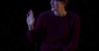 He hops over to the window,
leans on the sill, - Great British Theatre