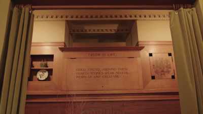 He even inscribed these
values above the hearth, - Frank Lloyd Wright: The Man Who Built America
