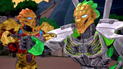 He is. Get close to that one,
you can feel the evil. - Lego Bionicle: The Journey to One