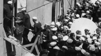 He joins the Navy. - History's Greatest Heists with Pierce Brosnan