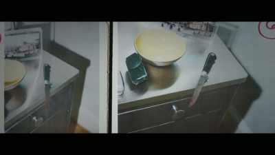 He leaves the knife either
lying across Robert's torso - Who Killed Robert Wone?