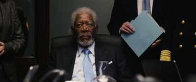 He looks like he's
actually trying to decide - London Has Fallen
