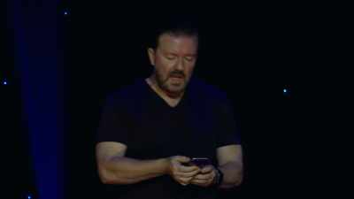 He loves the fetus from conception - Ricky Gervais: Humanity