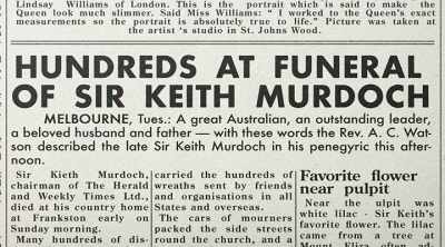 He misses the funeral. - The Murdochs: Empire of Influence