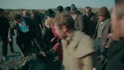 - He must have fallen. Been concussed.
- [clamoring] - The Essex Serpent