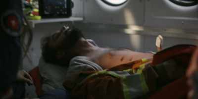- He needs a chest tube or his
pneumo will tension and he'll arrest. - SkyMed