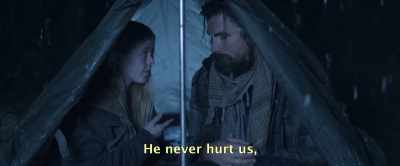 He never hurt us, - The Girl on the Mountain