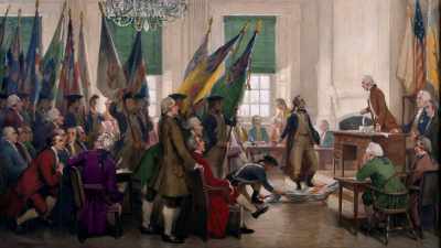 He was now part of
a delegation to begin peace - Benjamin Franklin
