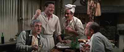 He has ordered a bottle of wine. - What Did You Do in the War, Daddy?