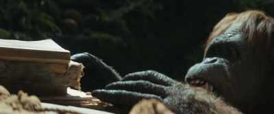 He was outside
when they arrived. - Kingdom of the Planet of the Apes