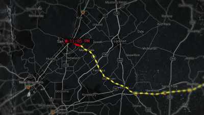 He was pinged traveling
along Highway 80 - Never Seen Again