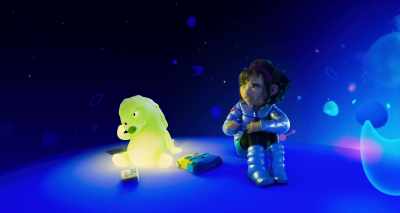 -He plays leapfrog all the time.
-[gags] - Over the Moon