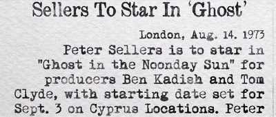 He really was very high
on the fact - The Ghost of Peter Sellers