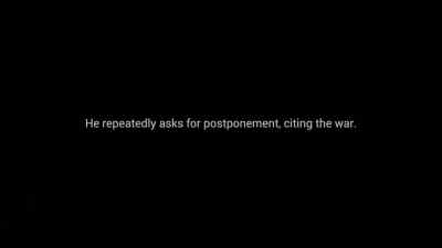 He repeatedly asks for a
postponement, citing the war as the cause. - The Bibi Files