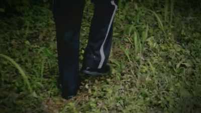 HE RETURNS TO THE SCENE TO
SEARCH FOR PHYSICAL EVIDENCE. - Strange Evidence