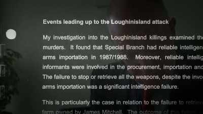 He said that
Loyalist paramilitaries - No Stone Unturned