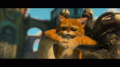 He saved the comandante's mother. - Puss in Boots