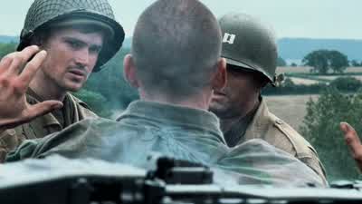 He says please don't shoot. - Saving Private Ryan