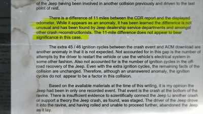 He says he spoke
to "somebody at Jeep" - Never Seen Again