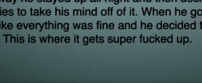 He says that when he woke
up, which wasn't until like ten, - The Unbinding