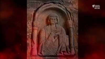 He seems to have lost his throne
but retired as a hermit here. - Curse of the Ancients with Alice Roberts