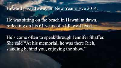 He was sitting on
the beach in Hawaii - Hacking the Afterlife