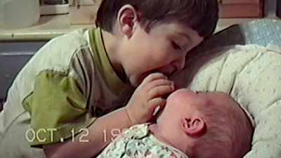 He was so joyful to
have a little sister. - Rewind