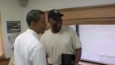 -He still looks like
a Sergeant Major.
-(CROWD LAUGHING) - Obama: In Pursuit of a More Perfect Union