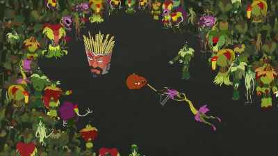 He subsists on your brethren.
Seize him. - Aqua Teen Forever: Plantasm