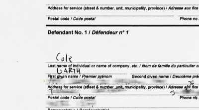 He sued my best and oldest
friend, Mr. Garth Cole. - There Are No Fakes