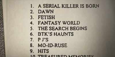 - He suggests chapter names
in talking about BTK. - BTK: Confession of a Serial Killer