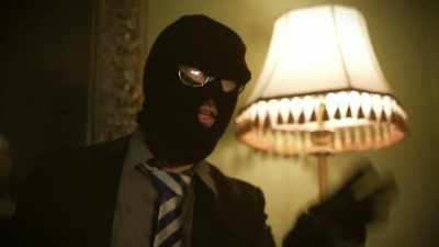 He takes one of the managers, - History's Greatest Heists with Pierce Brosnan