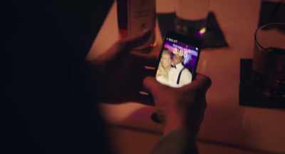 He takes out his phone
and shows a live message - Bad Actor: A Hollywood Ponzi Scheme