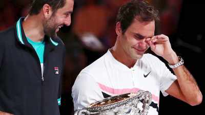 He then received a
standing ovation, - Roger Federer: A Champions Journey