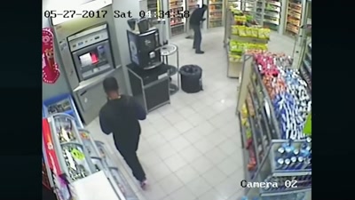 He then walks to the ATM - Killers: Caught on Camera