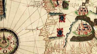 He took about 100 points
from the portolan maps - Mysteries of the Deep