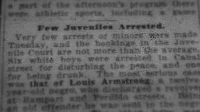 He took me down to the juvenile court - Louis Armstrong's Black & Blues