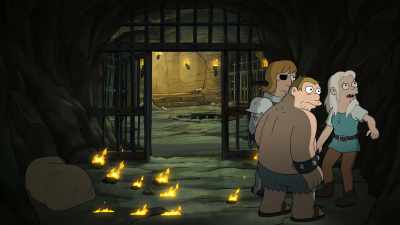 He turned into a dragon
and flew out the window! - Disenchantment