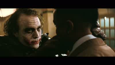 He turns to me and he says: "Why so serious?" He comes at me with the knife. - The Dark Knight