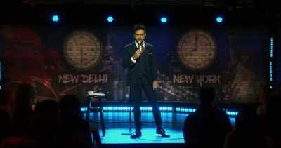 He used to walk in...
[imitating boots walking] - Vir Das: Abroad Understanding