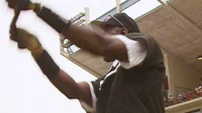 He would come in after
regular batting practice, - The Last Dance