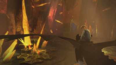 Head for the fissure! Whoa!
[screeching] - Dragons: The Nine Realms