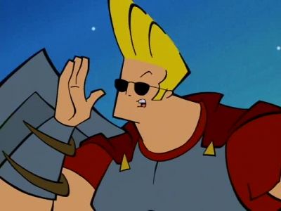 Hear me now, human dogs! - Johnny Bravo