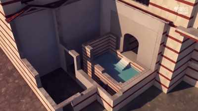 Hearths placed at strategic
points provided hot air. - Roman Megastructures