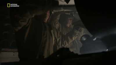 Heavy German shelling
prevents acting Major Gordon Brown - Hitler's Last Stand